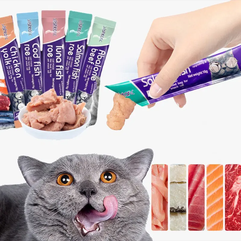 50PCS Snack Kucing Makanan Kucing Basah Cemilan Kucing Cat Strip Cemilan Kitten Bio Creamy Treats 1