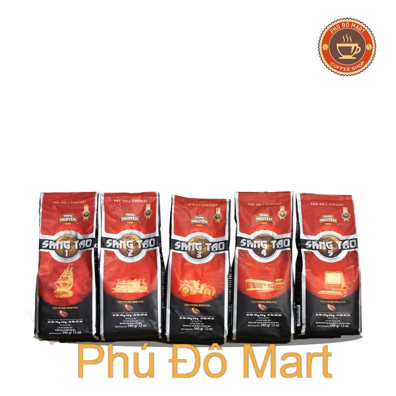  Cà Phê Rang Xay Trung Nguyên Loại Sáng Tạo số 1 - 2 - 3 - 4 - 5 - Gói 340g Coffee Cafe 