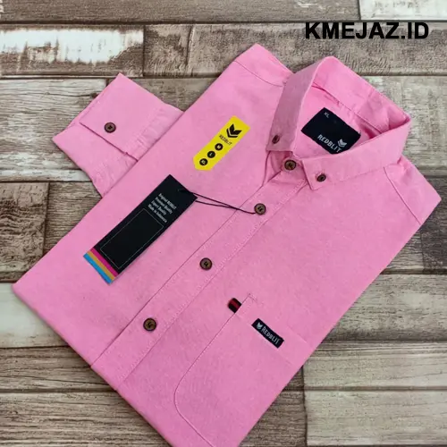 Kemeja Cowok Lengan Panjang Polos - Kameja Pria Army Lembut Casual Basic Hitam Formal Nyaman 6