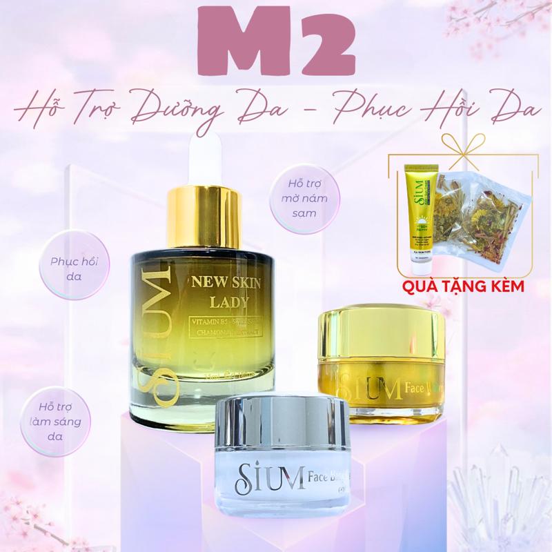 Combo M2: Serum Dày Da Phục Hồi Da Mỏng Yếu + Kem Dưỡng Ngày & Đêm - TẶNG KÈM Kem Chống Nắng 10ml và 2 Gói Xông Da - Hỗ Trợ Dưỡng Da Trắng Sáng - Nuôi Da Dày Khỏe Skincare