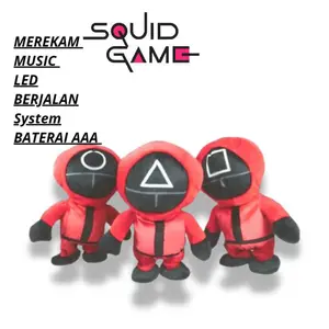 Boneka Robot Squid Game Talking Walking Recorder mainan Toy Squid korea Viral Support Baterai AAA Anak Kado
