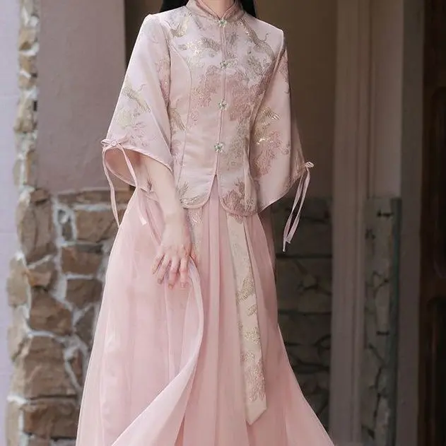 chinese style bridesmaid dresses Girlfriend Dresses Wedding Bridesmaid Dress Sisters Chinese Style Full –  Ame_handmadesg main image 1