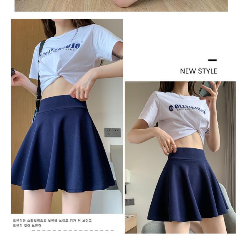 Product Introduction of Elastic Waist Pleated Skirt Large Size Extra Short Bubble Non-Lined Stretch Skirt Pleated Skirt for Plump Girls Womenswear Bottom Lingerie Comfort 8