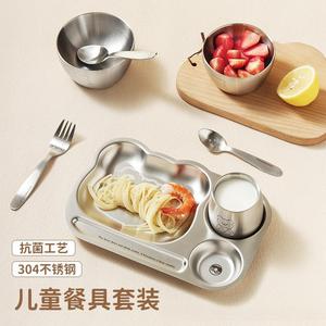 Đĩa Ăn Tối Hoạt Hình Cho Trẻ Em, Được Làm Bằng Thép Không Gỉ 304, Phong Cách Dễ Thương, Đĩa Dày, Đĩa Laser Đầy Màu Sắc, Bộ Đồ Ăn An Toàn Cho Trẻ Em, Thích Hợp Cho Trẻ Em baloch  o  bevaolop  1