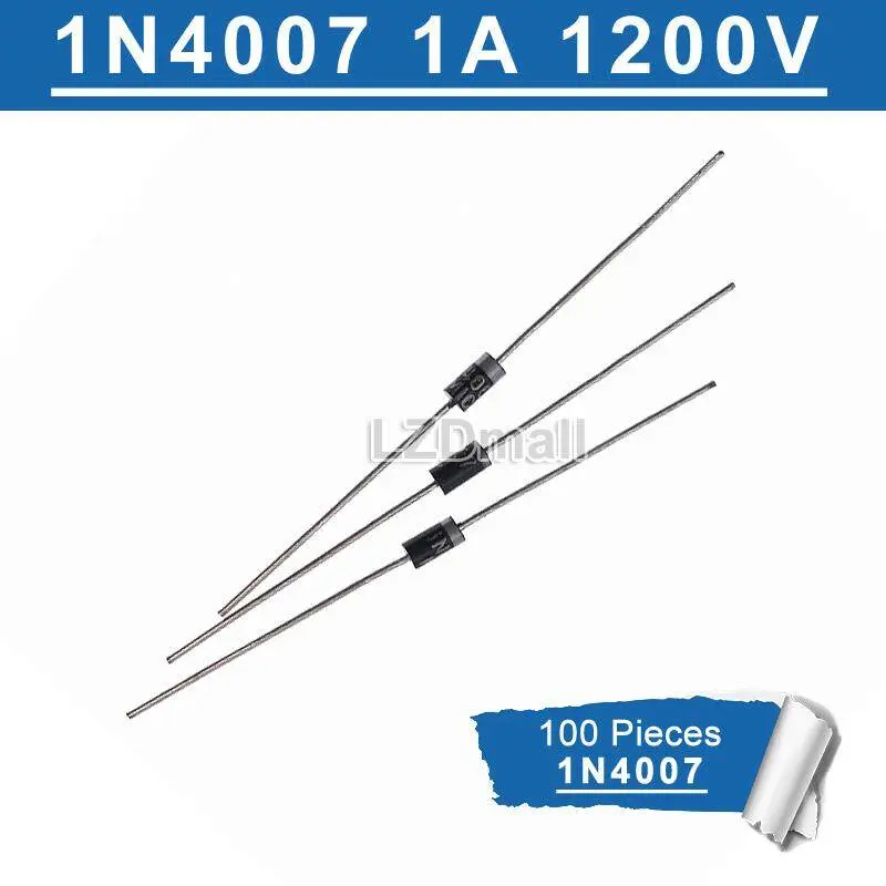 100pcs New Original IN4007 1N4007 4007 1A 1200V DO-41 DO 41 Rectifier Diode