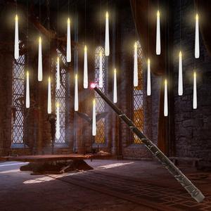 Vela flotante sin llama, luz de vela eléctrica intermitente de iluminación acogedora LED creativa sin batería para decoración de jardín al aire libre, artículos de fiesta