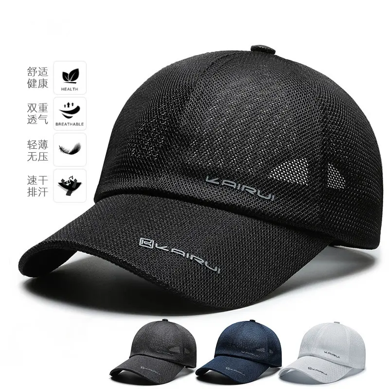 summer hat baseball cap outdoor golf cap fishing  breathable thin mesh new cap