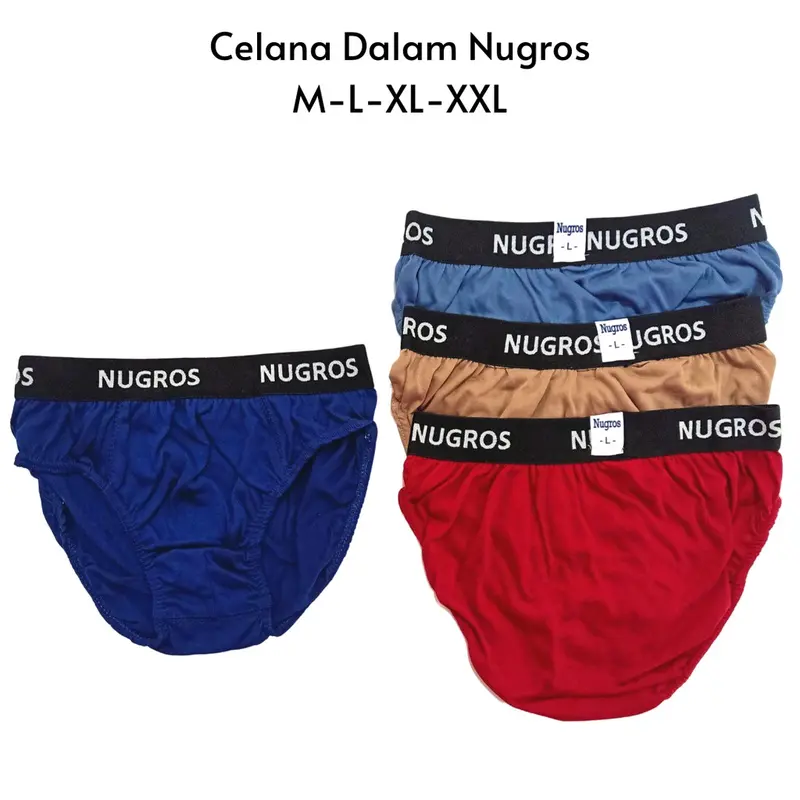 Grosir 1 lusin | celana dalam pria nugros | celana dalam pria boxer 0