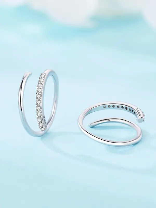 S925 Sterling Silver Earrings, Fashionable Earrings for Women, Trendy All-match & Exquisite Jewelry for Birthday Gift 2