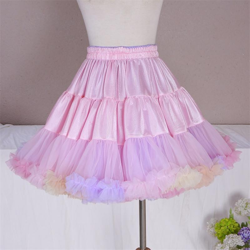 Product Introduction of Plus Size TUTU skirt lolita skirt support rainbow fart parent-child soft yarn lolita dress cotton candy mesh half skirt 13