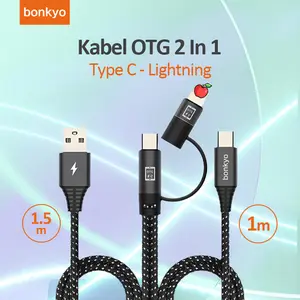 Bonkyo OTG sound card Adaptor 2-in-1 Apple-Type-c  live cable for apple type-c adapter android live audio typec mobile phone recording
