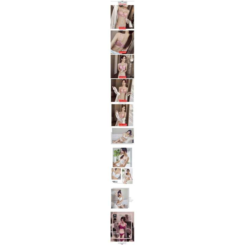 Product Introduction of Underwear Sexy Lace Women's Designer Women's Bra Deep V Top Bracket Gather Thick Underwear Female Fashion Female Student No Steel Rim Embroidery Adjustable Women's Underwear Set cket Womenswear Lady 3