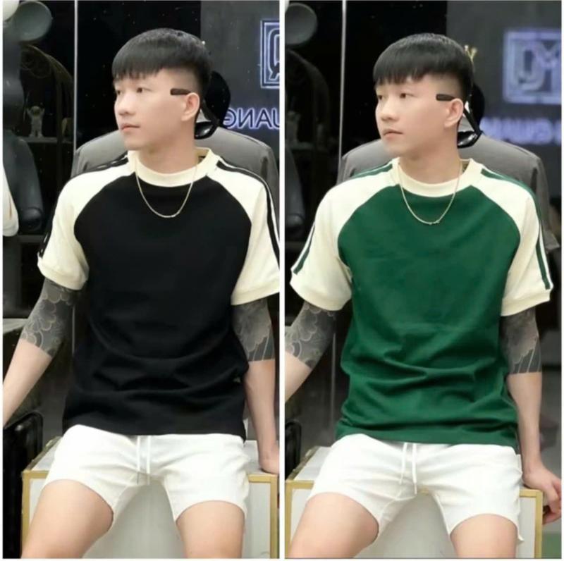 Áo thun nam nữ tay ngắn thiết kế cổ vai boy phố chất thun cotton co giãn thoáng khí mẫu mới hót trend_MINH KHÔI SHOP01 Menswear Có Cổ Shirt Ngắn Tay