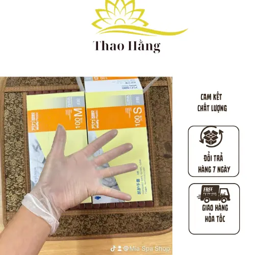 Găng Tay Spa Dùng Cho Massage Body Gồm 100 chiếc (50 đôi)