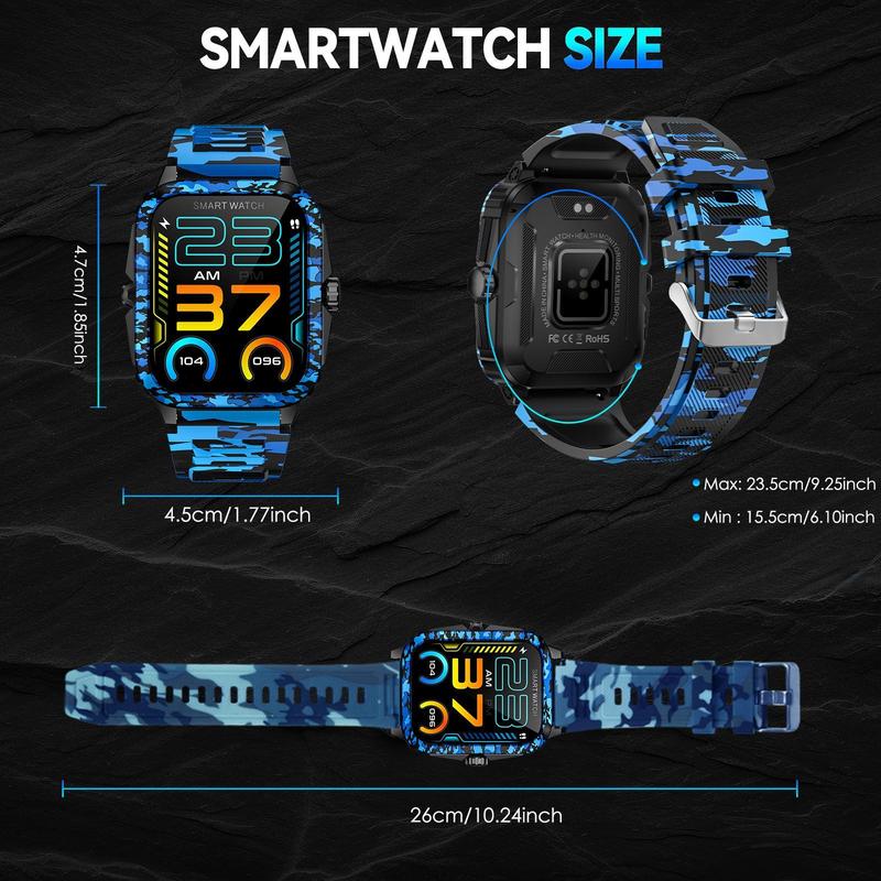 EIGIIS KT71 Men's Smart Watch, 3ATM Waterproof Smart Watch, Sports Watch with Multiple Sports Modes, Long Standby Sports Watch for Smartphone, Perfect Gift 2