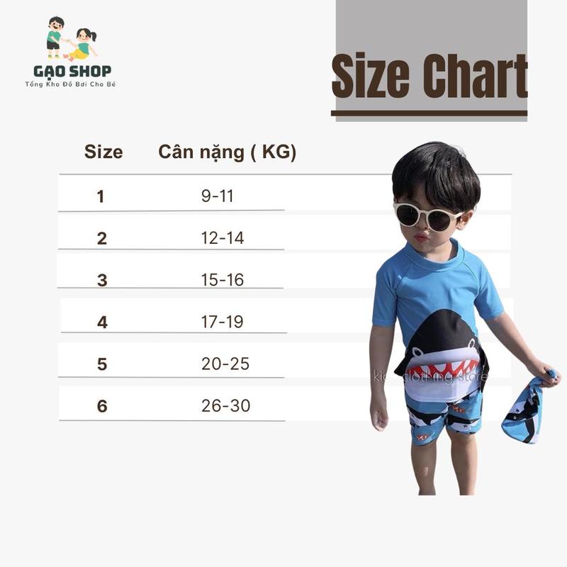 Product Introduction of Đồ bơi dài tay bé trai Kèm mũ, bộ bơi bé trai dài tay HB2408 từ 9-35kg 0