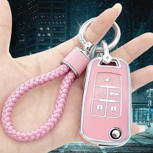 Funda para Llave de Coche con Llavero, Cubierta de Llave de TPU Suave, Protector de Llave de Coche Compatible con Chevrolet, Cruze, Captiva, Epica, Malibu, Camaro, Trax, Tracker