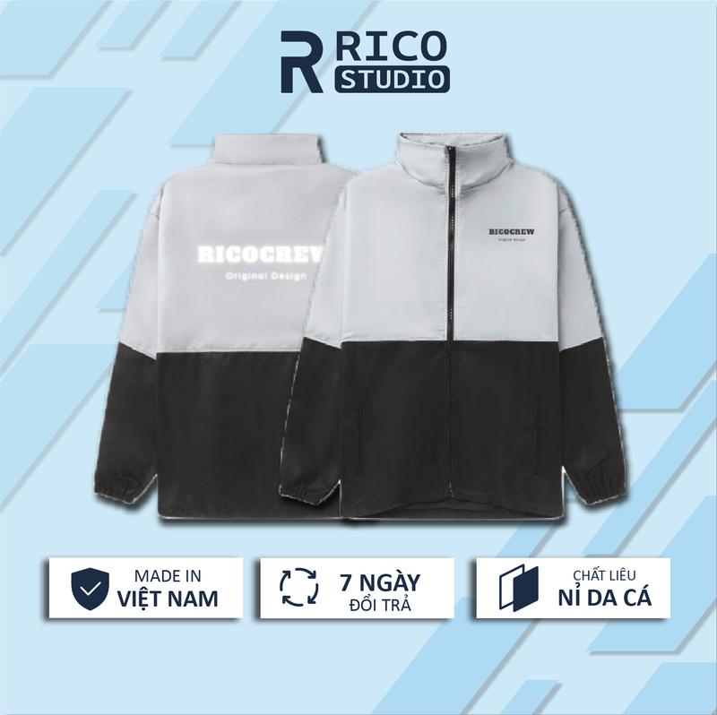 Áo khoác gió phối 2 màu Rico M11