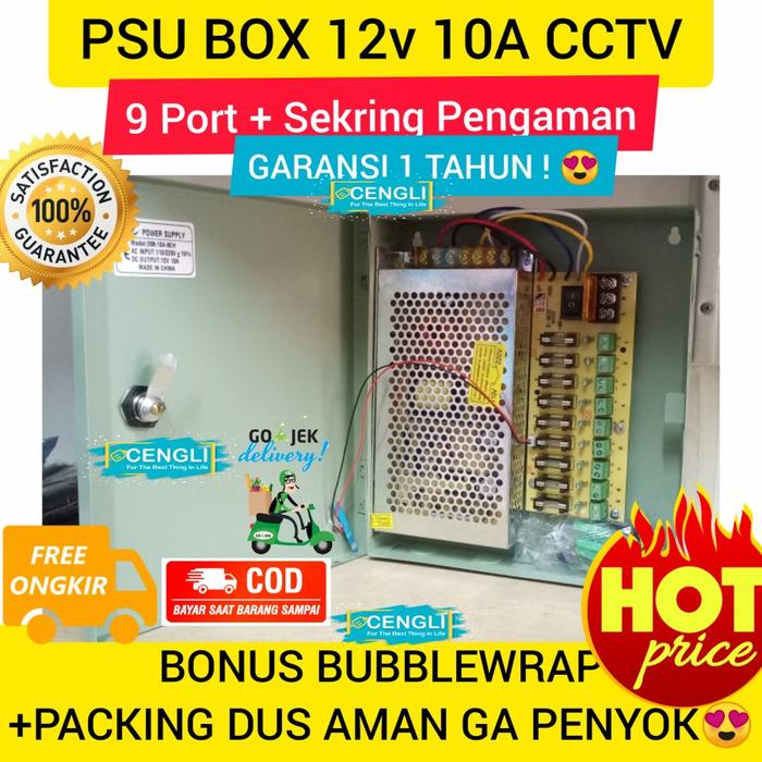 Gambar PSU BOX 10A SPC 12V / PANEL BOX 10 A 12 V Power Supply Sekring Ampere - PSU BOX dari Cengli Store Kota Surabaya Tokopedia