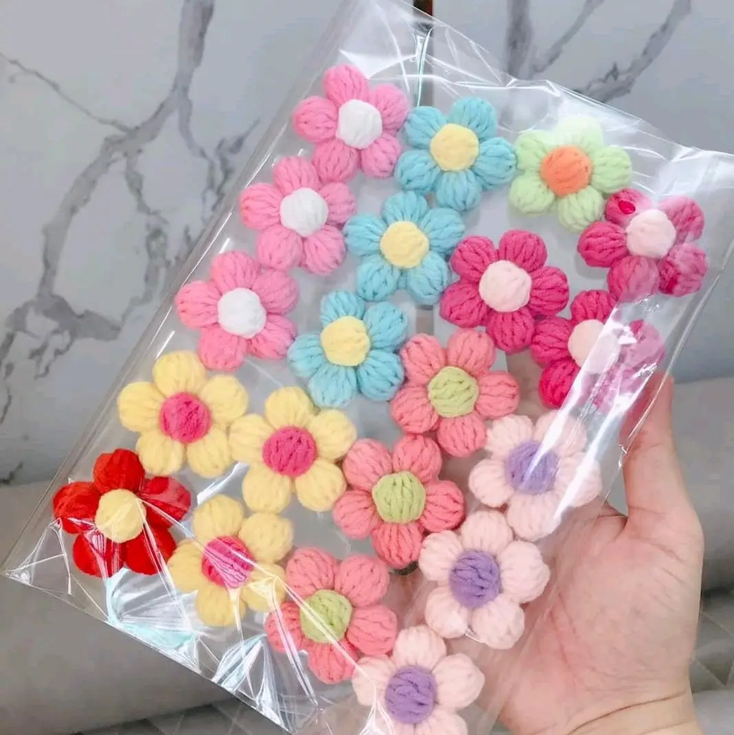 Ghim/ pin hoa len 5cm trang trí áo, túi, balo