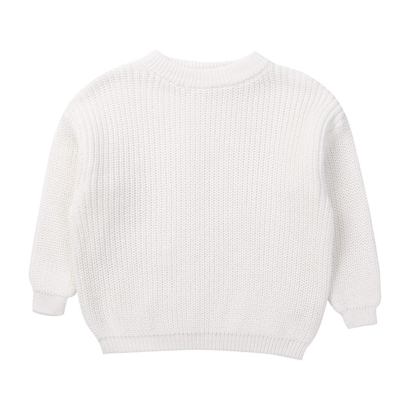 Product Introduction of Toddler Baby Fall Winter Sweaters, Kids Long Sleeve Knitted Solid Thick Pullover Clothes 42