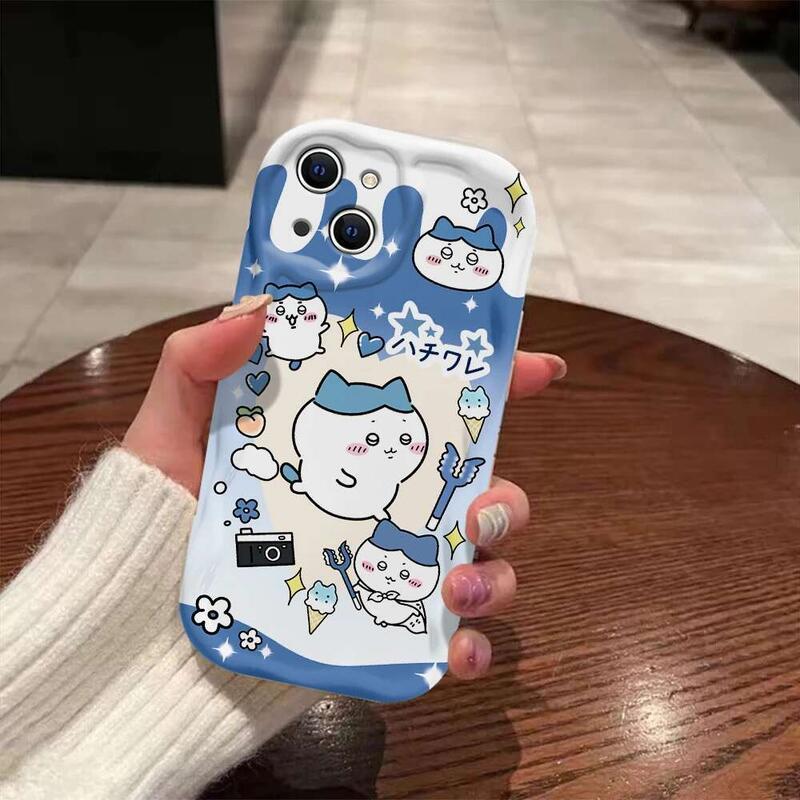 Product Introduction of comics Cute 3D Wave Case For iPhone 15 14 13 12 11 Pro Max Mini X XR XSMAX 8 7 6S Plus C-Chiikawas Soft Silicone Cover 2