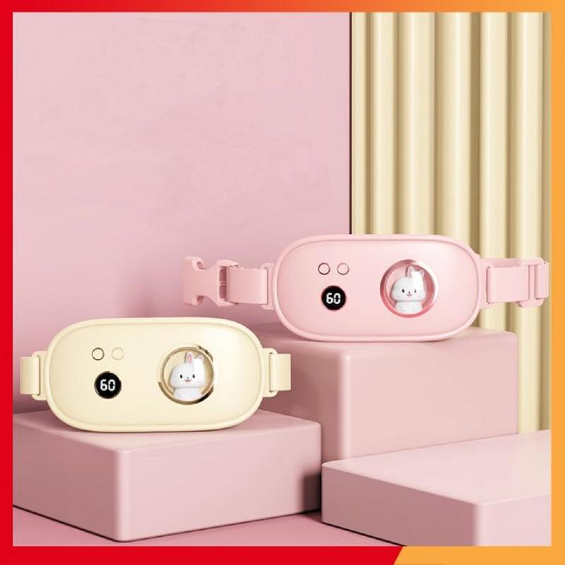 Máy Massage làm ấm bụng, đai chườm nóng bụng kinh hình thỏ cho phụ nữ đến kì