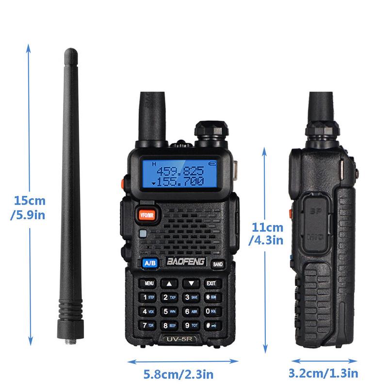 Product Introduction of Radio Dwi-Jalan, 2pcs BAOFENG UV-5R 5W Kuasa Tinggi, Jarak Jauh, Pegang Tangan, Walkie Talkie Mudah Alih, Sesuai untuk Memburu 11