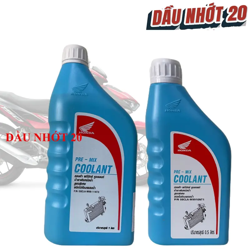 Nước làm mát xe máy honda 1L và 0.5L 0