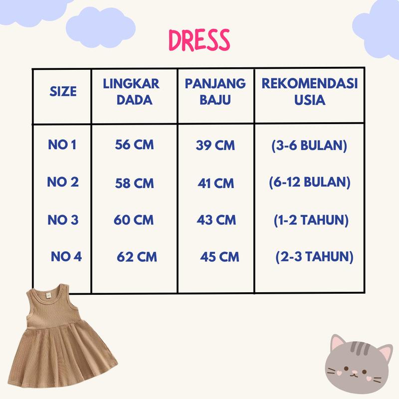 Product Introduction of ALILA Hijab - Dress Tanpa Lengan Anak Perempuan / Dress Lucu / Dress Anak Perempuan 0