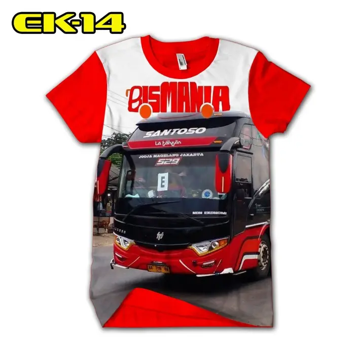 Kaos Busmania Print 3D Baju Motif Bis Murah selalu Ready