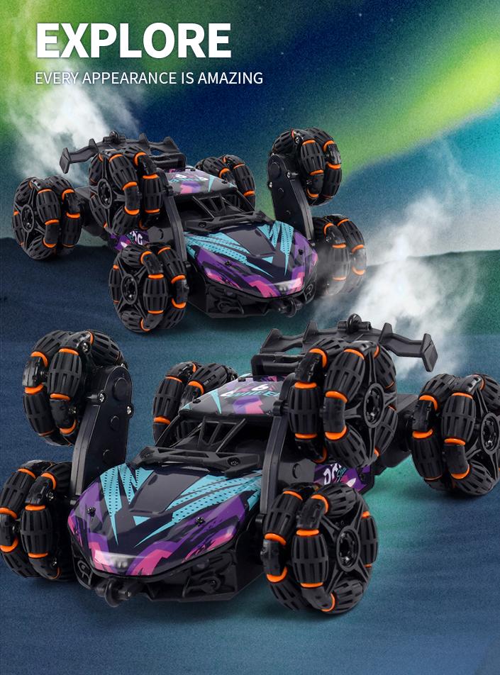 Product Introduction of RC Car Children Toys Remote Control Car Toys For Boys Radio Control Six-wheeled Stunt Car Electric Car Kids Toys Gift 7