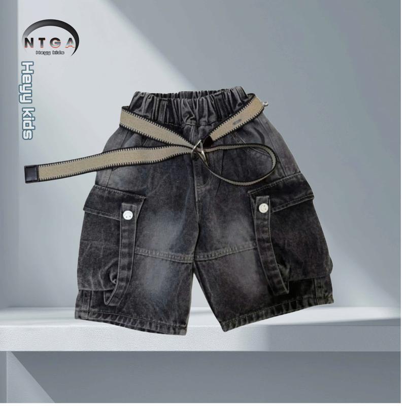 (12-40kg) Quần jean túi hộp bé trai, không kèm dây lưng (mã Hop60) quần bò mềm bé trai