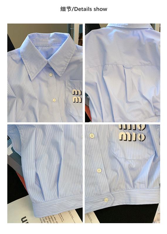 Product Introduction of Áo Sơ Mi Không Tay Cổ Polo Sọc, Thiết Kế Độc Đáo Dành Cho Nữ, Hàng Mới Về Mùa Hè, Áo Sơ Mi Thiết Kế Đẹp, Dễ Phối Đồ, Ngắn Và Nhỏ  Women Top 2