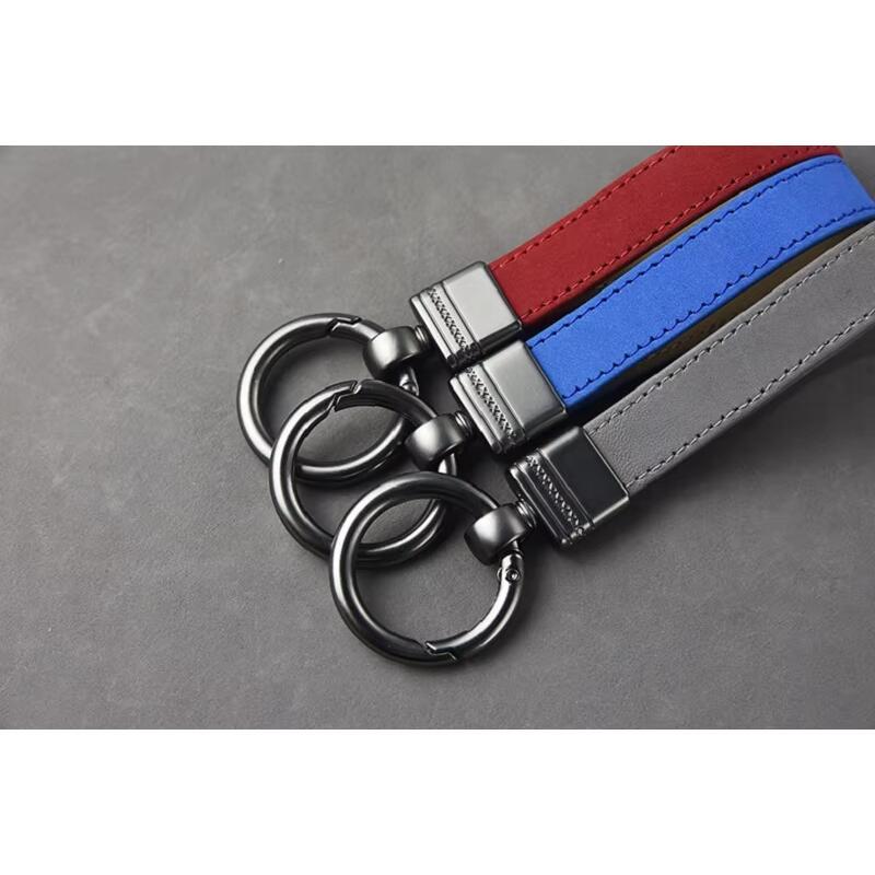 Product Introduction of Genuine Keychain Top-end Business Gift For Man Good Quality Black Brown Real Leather Car Keyholder Key Chain 14