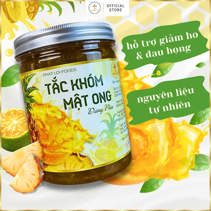 [600gram] TẮC KHÓM MẬT ONG ĐƯỜNG PHÈN - PHAT LOI FOODS - Nguyên liệu tự nhiên, hỗ trợ giảm ho và đau họng 1