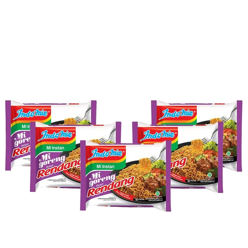 INDOMIE GORENG | RENDANG | AYAM GEPREK HYPE ABIS MIE InstanT 1 PACK ISI 5 PCS X 85GR Bawang Instan Food Lada 2