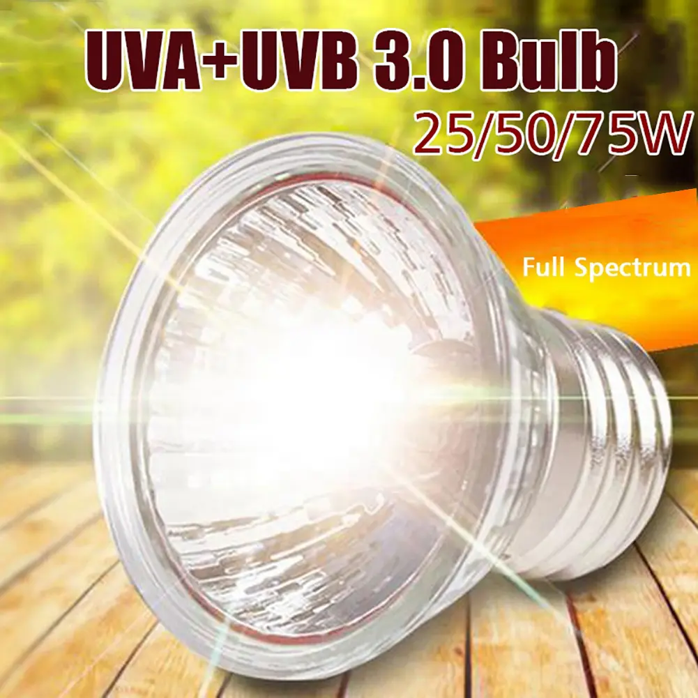 Đèn Sưởi Nhiệt, Đèn Blub Cho Bò Sát, Thú Cưng, Brooder, 25 / 50 / 75W, 110V, E27, UVA + UVB