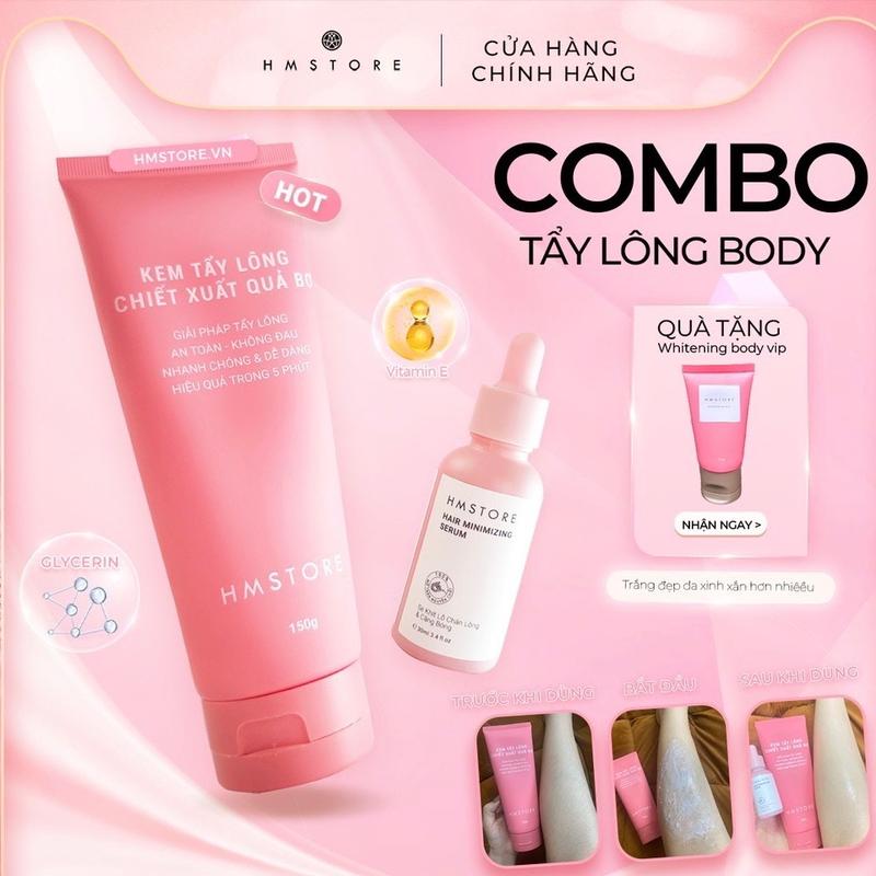 KEM TẨY LÔNG HMSTORE tặng Serum Mỡ Trăn