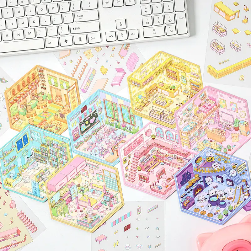 idako [Fantastic Fantasy Series] Landscaping, Stickers 3D Stereoscopic Stickers, Landscaping Miniature, Scene SS220 diy