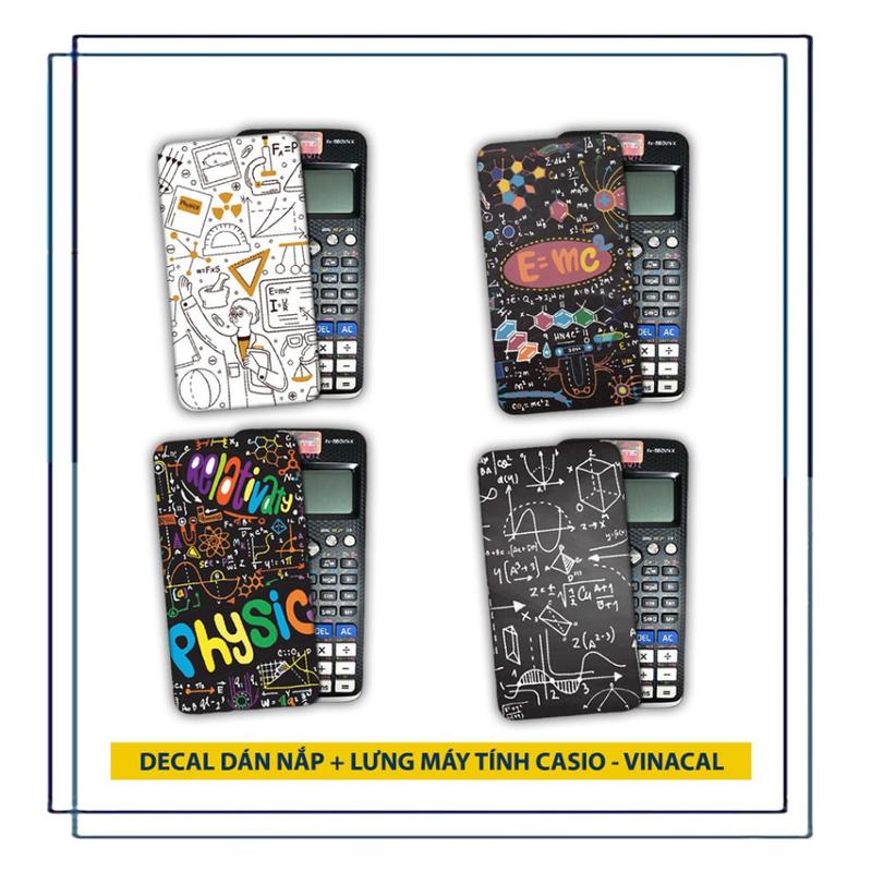 Miếng dán decal các môn học cho máy tính bỏ túi casio fx 580vnx fx 570vnplus fx880 BTG 570esplus 570 Eddtion Vinacal