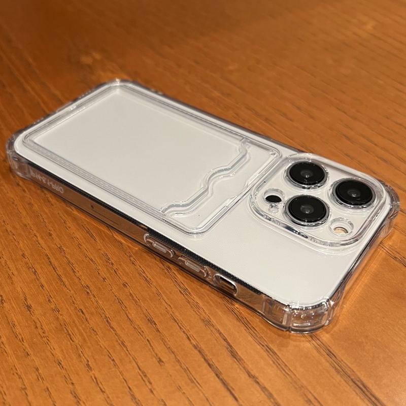 Product Introduction of TPU card - inserting phone case, suitable for Apple 16 Pro Max.It is a transparent anti - drop phone protective case for Apple 15, iPhone 13 and iPhone 14 1