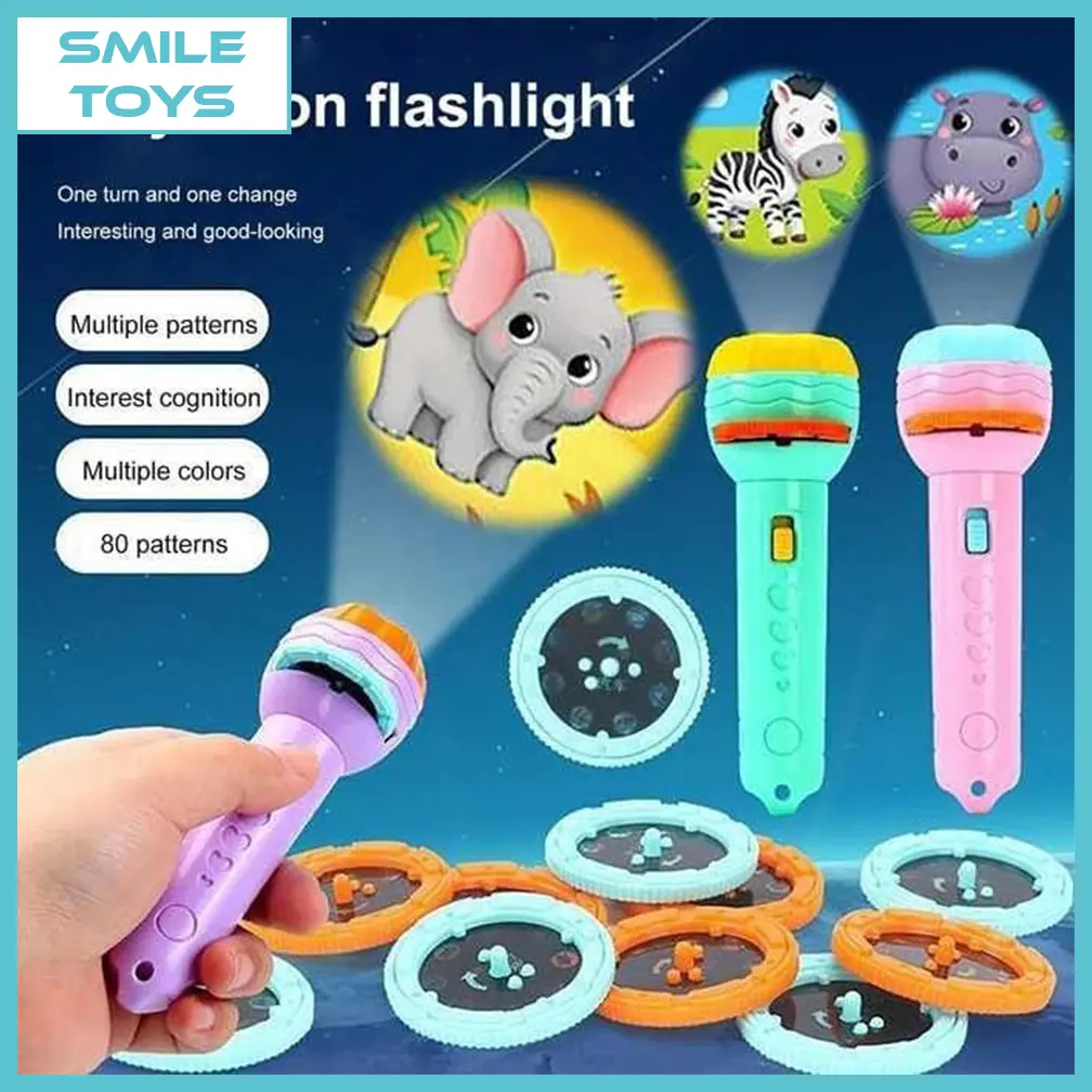 MAINAN ANAK SENTER PROYEKTOR HEWAN / MAINAN ANAK FUN FLASHLIGHT PROYEKTOR GAMBAR