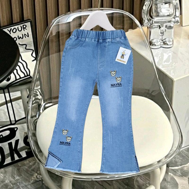 20-38 kg Quần jean bé gái , quần rin dáng loe, dáng vẩy bé gái cho các bé cao ốm/gầy quan ong 3