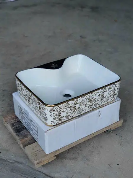 Chậu rửa mặt lavabo Đặt Bàn Đá 8816NA thương hiệu NA.GRAND, men NANO trắng sáng chống ố chống bám bẩn lavabo vuôngtrắng 7