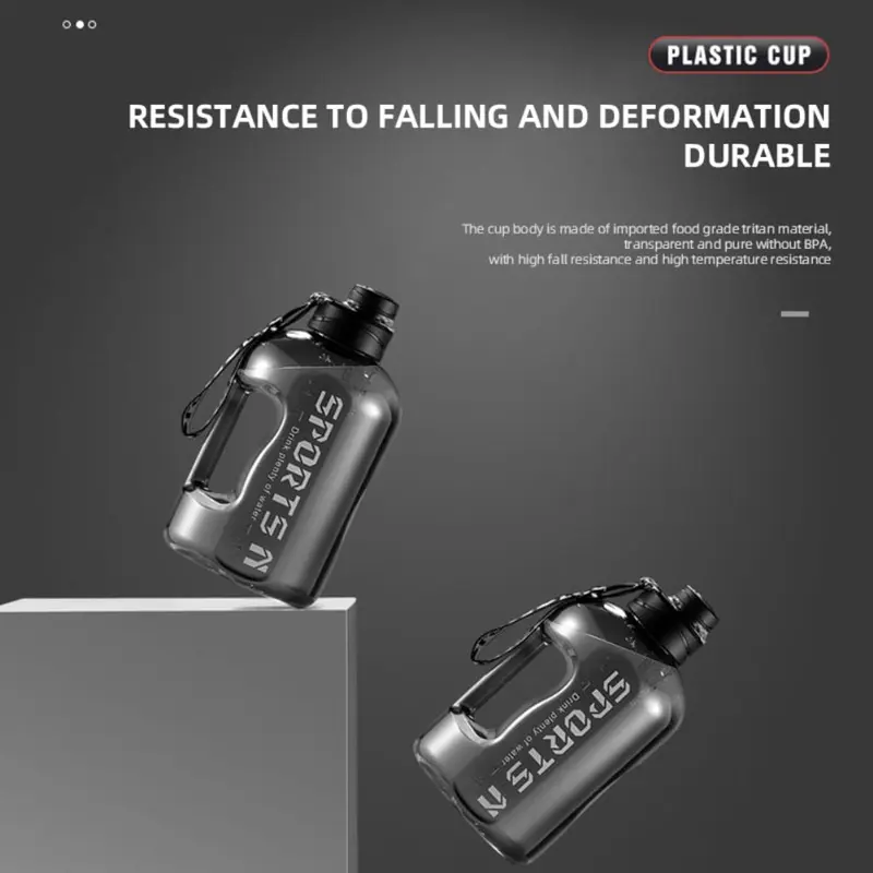 Termos Botol Minum Gym Fitness Olahraga Sport Water Bottle Jumbo 2700ml 5