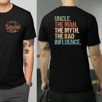 Mens Uncle The Man The Myth The Bad Influence Tshirt Uncle Gift Mens Uncle The Man The Myth The Bad Influence Tshirt Uncle Gift