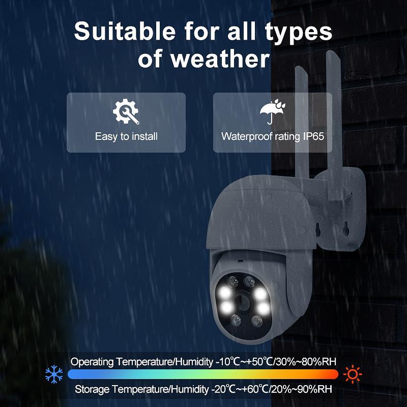 Product Introduction of 2.4GHz WiFi Camera, Plug and Play Security Camera, Outdoor & Indoor Camera with Dual-way Audio Dialogue, Suitable for Youth and Pet Safety 8