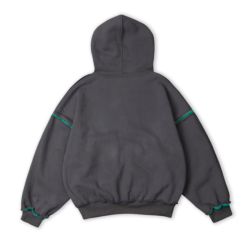 Áo Khoác Nỉ Hoodie Zip Phối Lé Form Oversize RAWMATER HDZ.02 8