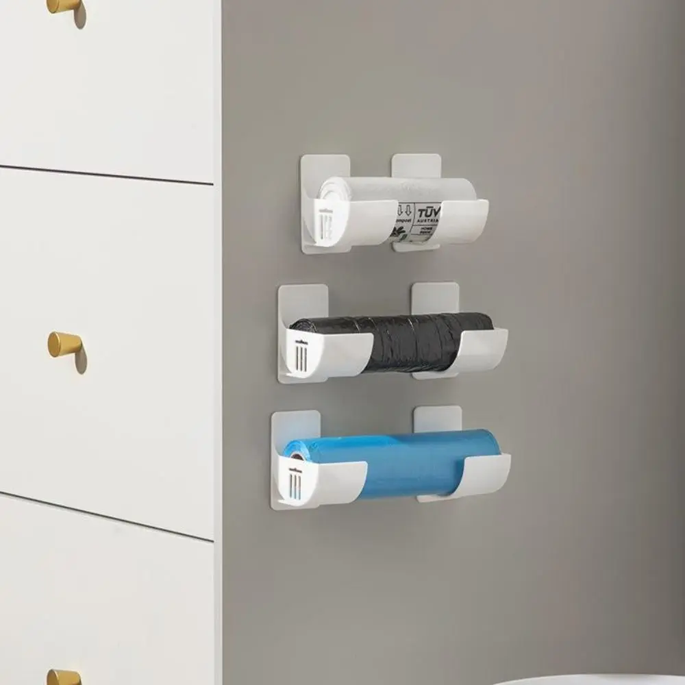 Kitchen Cabinet Storage Rack, 4 Counts Multi-functional Storage Rack for Cling Film & Garbage Bag, Home Organizer for Kitchen Cabinet, Refrigerator
